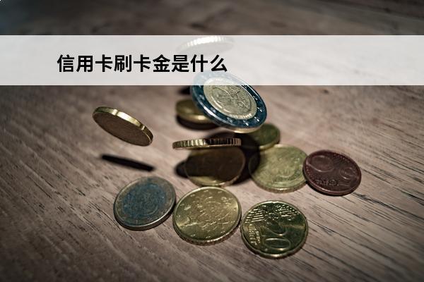 信用卡刷卡金是什么
