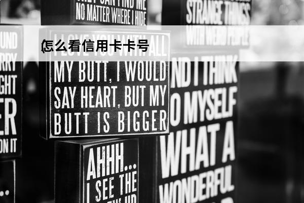怎么看信用卡**
(