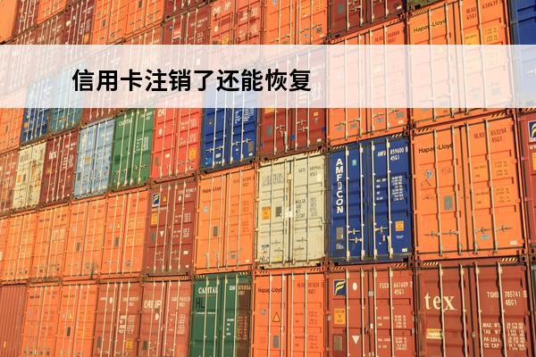 信用卡注销了还能恢复吗
 建设银行信用卡注销了还能恢复吗