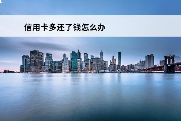 信用卡多还了钱怎么办
(信用卡不小心多还了)