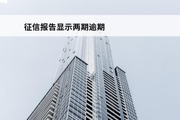 征信报告显示两期逾期