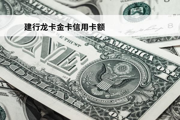 建行龙卡金卡信用卡额度
(建行龙卡金卡)