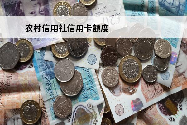 农村信用社信用卡额度