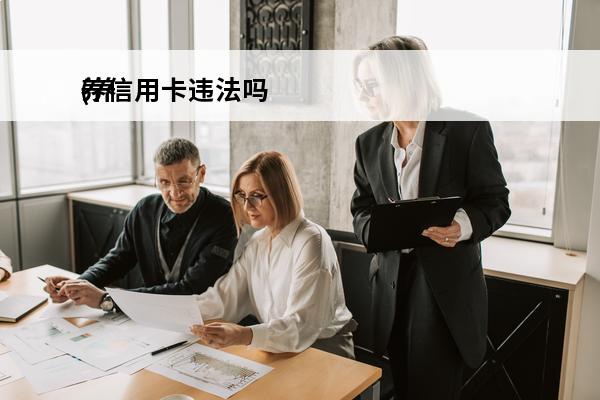 养信用卡违法吗
(养信用卡犯法严重吗)
