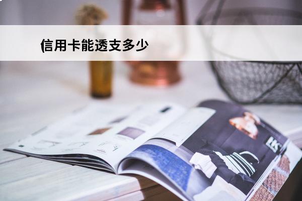 信用卡能透支多少
(信用卡能透支多少天)