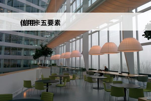 信用卡五要素
(信用卡五要素修改是哪几个)