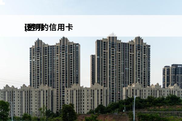 透明的信用卡
(透明信用卡贷30万会批多少)