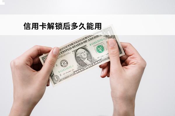 信用卡解锁后多久能用
(什么是信用卡锁卡)
