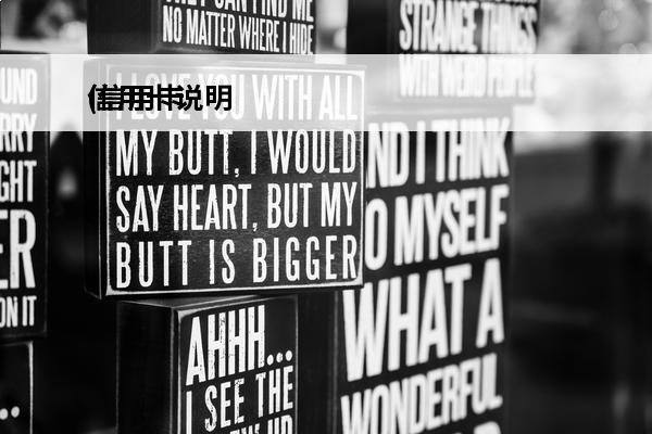 信用卡说明
(信用卡说明书图片)