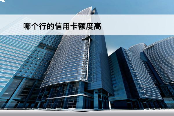 哪个行的信用卡额度高
(哪个行的信用卡额度高一点)