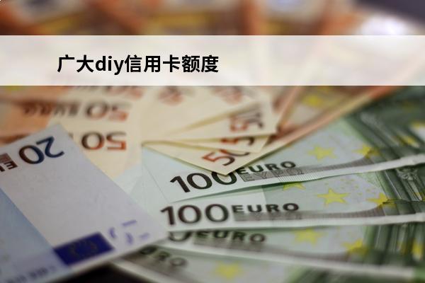 广大diy信用卡额度
 广大diy信用卡额度多少