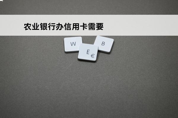 农业银行办信用卡需要什么条件
(农行可以办信用卡吗)