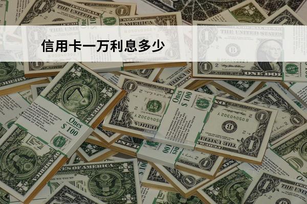 信用卡一万利息多少
