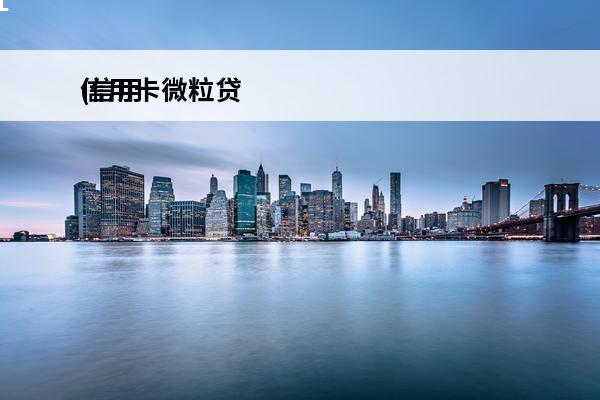 信用卡微粒贷
(信用卡微粒贷借呗还不起了怎么办)