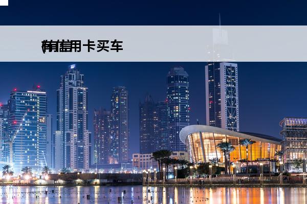 有信用卡买车
(有信用卡买车贷款方便吗)