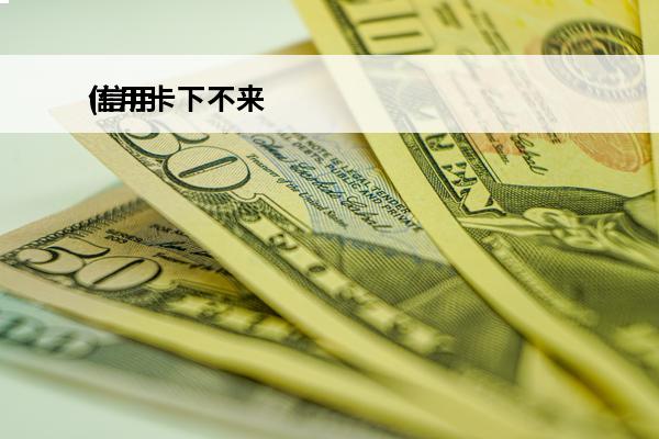 信用卡下不来
(信用卡下不来贷款能通过吗)