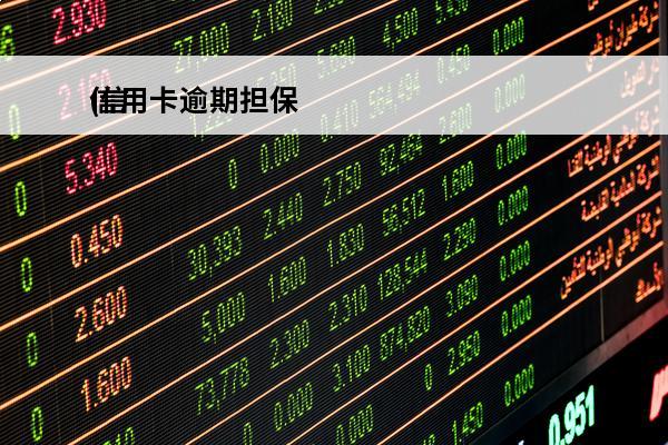 信用卡逾期担保
(信用卡逾期担保人会上征信么)