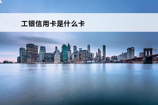 工银信用卡是什么卡
(工商银行的信用卡是什么)