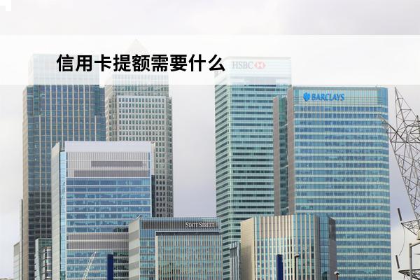 信用卡提额需要什么
