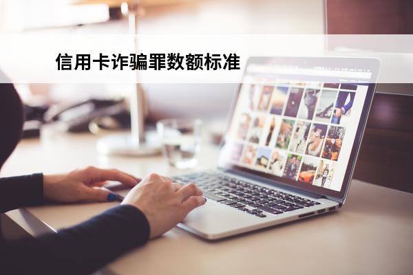 信用卡诈骗罪数额标准