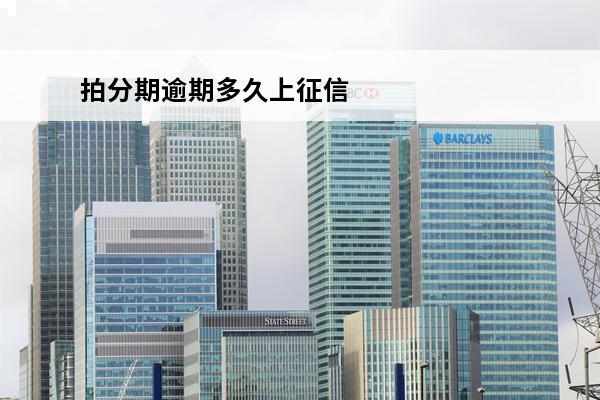拍分期逾期多久上征信