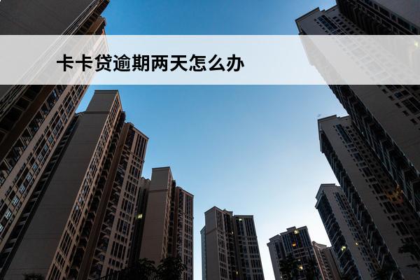 卡卡贷逾期两天怎么办
 卡卡贷晚还几天上征信