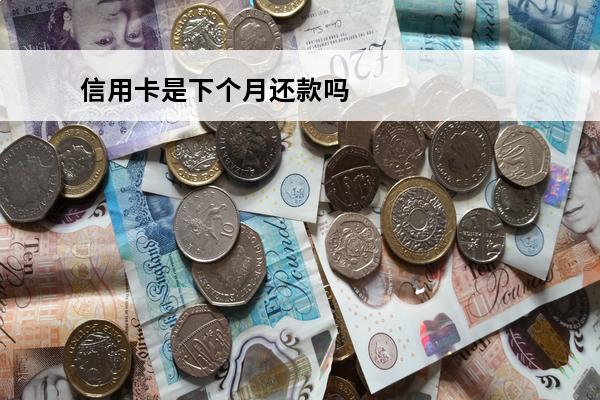 信用卡是下个月还款吗