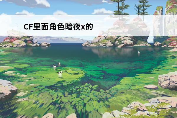 CF里面角色暗夜x的