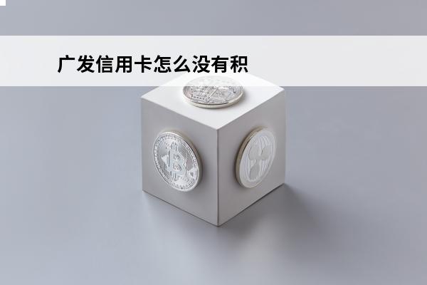 广发信用卡怎么没有积