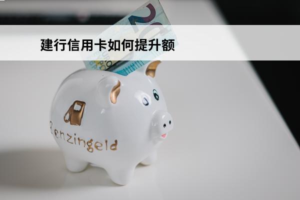 建行信用卡如何提升额度
 建行信用卡如何提升额度快