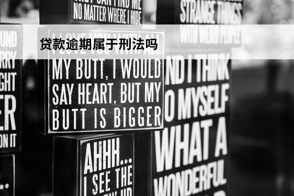 贷款逾期属于刑法吗
(贷款逾期犯法吗)