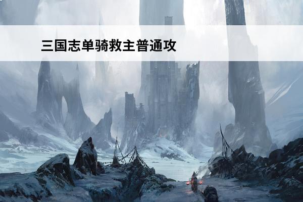 三国志单骑救主普通攻