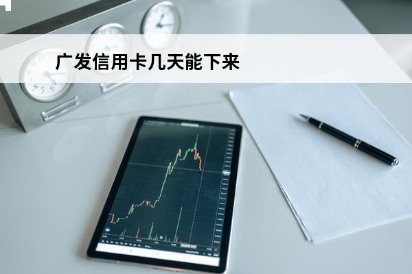 广发信用卡几天能下来
(广发信用卡几天能下来账单)