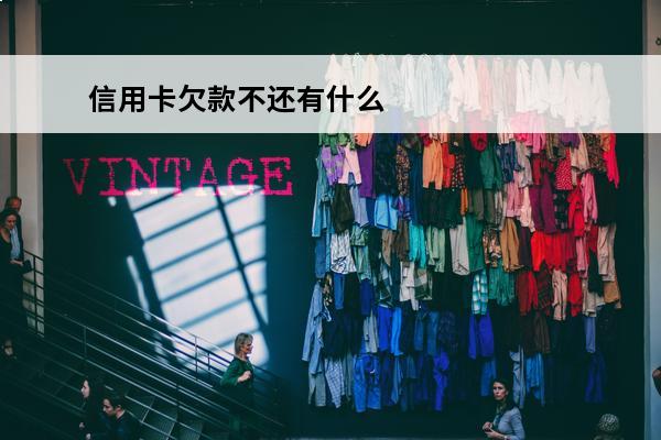 信用卡欠款不还有什么