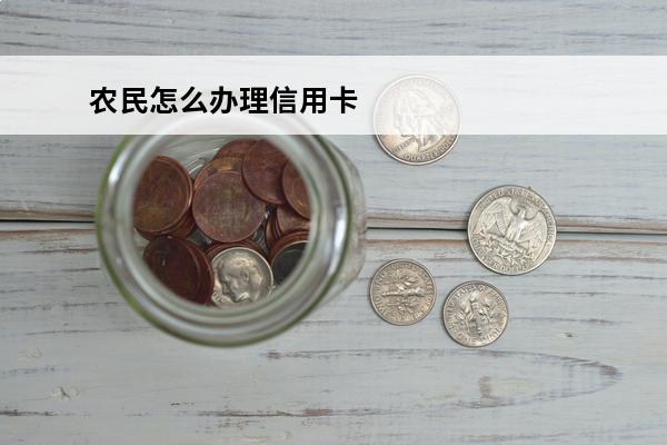 农民怎么办理信用卡
 农民怎么办理信用卡业务