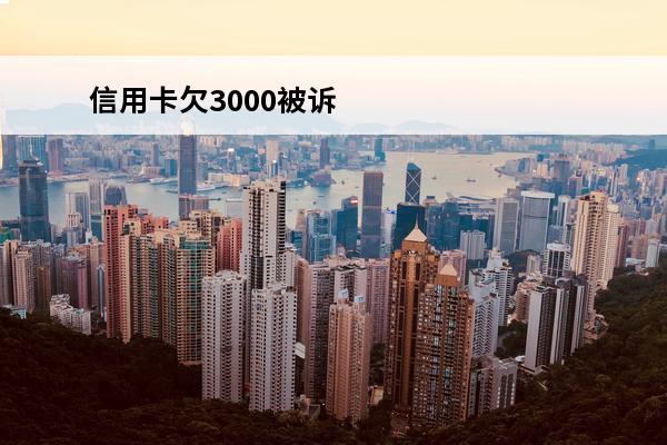 信用卡欠3000被诉讼了
 欠信用卡3000被起诉