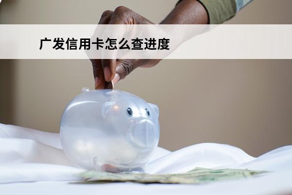 广发信用卡怎么查进度