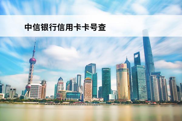 中信银行信用卡卡号查询
 中信卡号查看