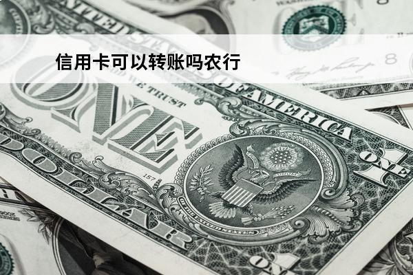 信用卡可以转账吗农行
 信用卡可以转账吗农行
