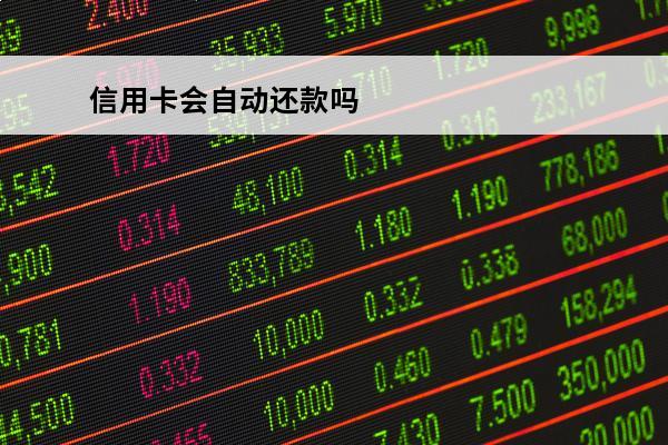 信用卡会自动还款吗
(支付宝没有绑定信用卡会自动还款吗)