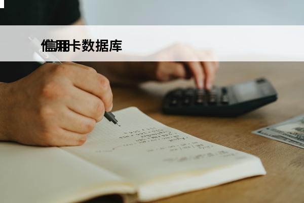 信用卡数据库
 信用