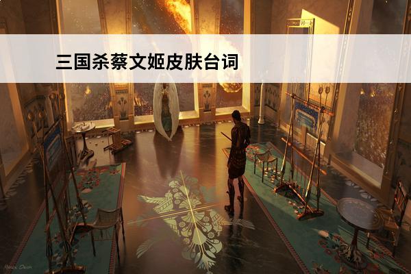 三国杀蔡文姬皮肤台词独白(三国杀蔡文姬限定皮肤)