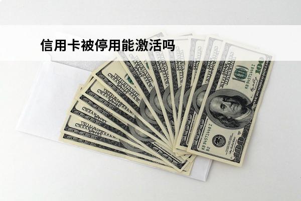信用卡被停用能激活吗
 停用的信用卡还能再重新用吗?