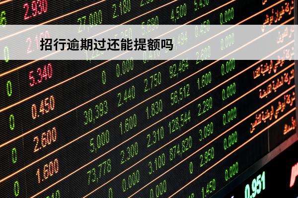 招行逾期过还能提额吗
 招商银行逾期10天可以申请撤销征信吗