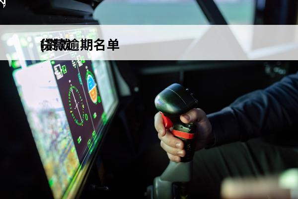 贷款逾期名单
(贷款