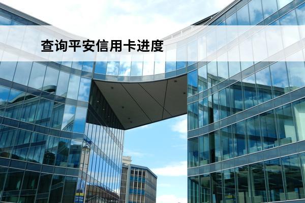 查询平安信用卡进度
