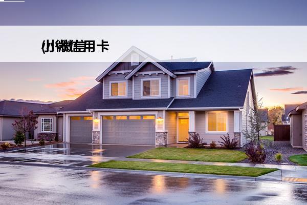 小微信用卡
(小微信