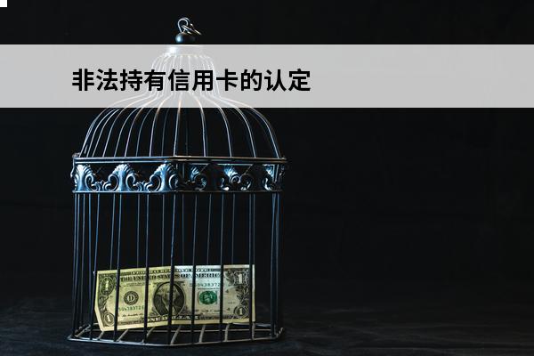非法持有信用卡的认定
