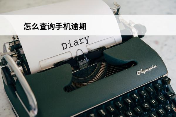 怎么查询手机逾期
 