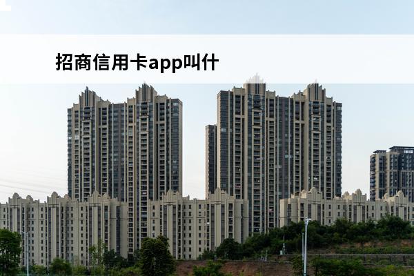招商信用卡app叫什